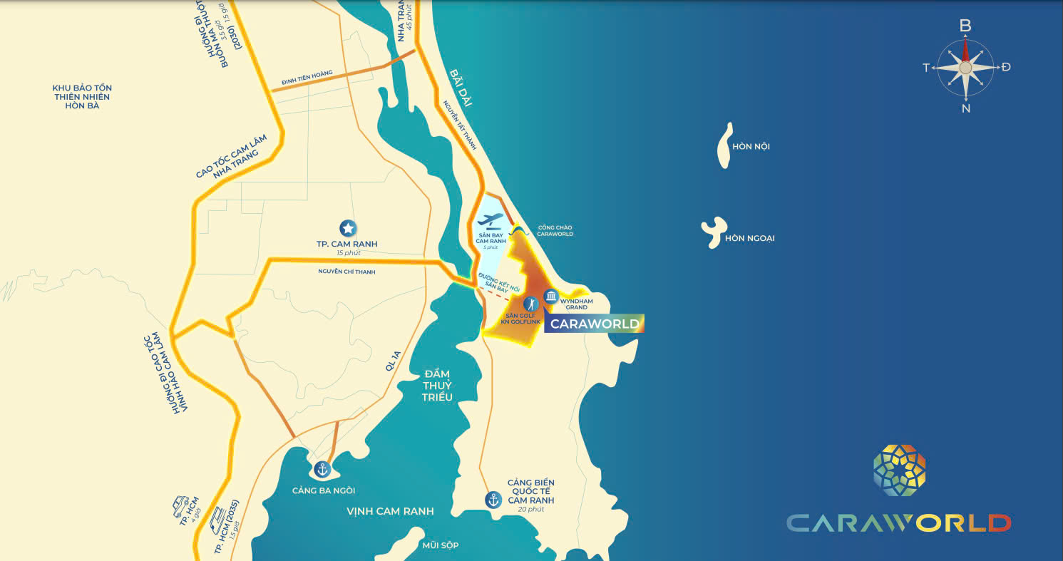 Vị trí Caraworld Cam Ranh